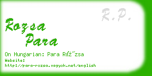 rozsa para business card